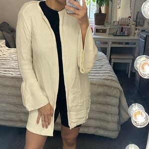 Loft Cream Open Front Cardigan size small new with tag
